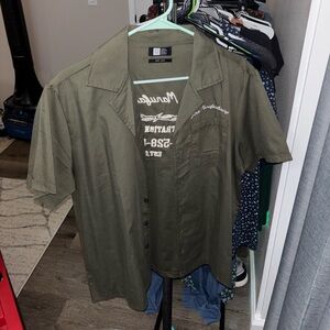 LIRA Mechanic Mens Work Rockabilly Bowling Shirt